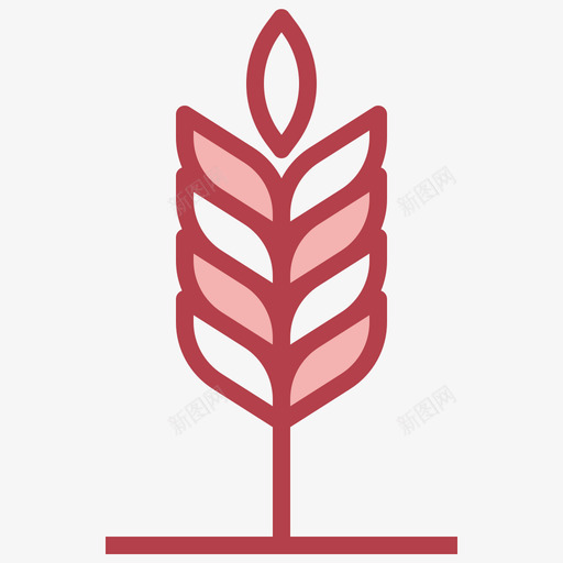 大麦农业79红色图标svg_新图网 https://ixintu.com 农业 大麦 红色