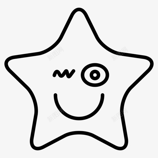 星星表情符号笑脸图标svg_新图网 https://ixintu.com 星星 眨眼 笑脸 符号 表情