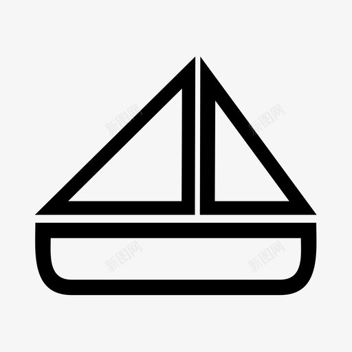 船帆船海图标svg_新图网 https://ixintu.com 帆船 旅行 运输