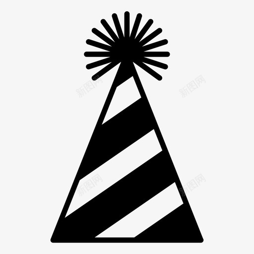 派对帽庆祝新年图标svg_新图网 https://ixintu.com 庆祝 新年 派对
