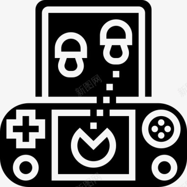 控制器视频游戏12字形图标图标