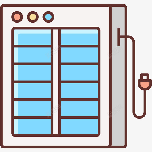 太阳能电池板露营126线性颜色图标svg_新图网 https://ixintu.com 太阳能 电池板 线性 露营 颜色