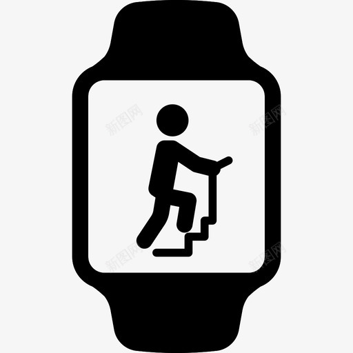 楼梯苹果手表健身跟踪图标svg_新图网 https://ixintu.com 健康 健身 手表 智能 楼梯 苹果 跟踪