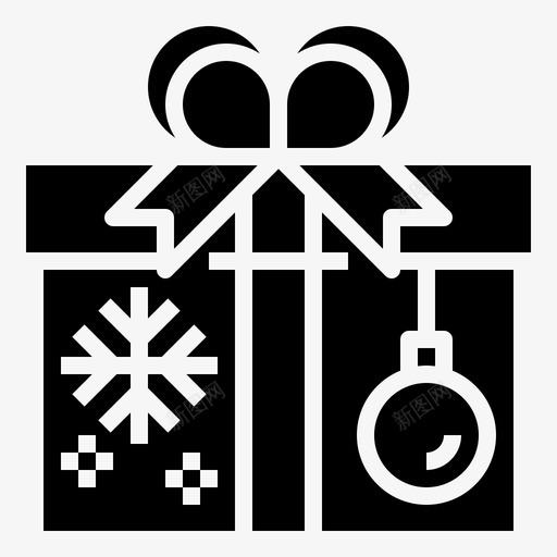 礼物圣诞314填充图标svg_新图网 https://ixintu.com 圣诞 填充 礼物