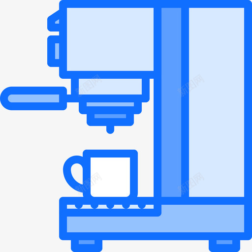 咖啡机咖啡72蓝色图标svg_新图网 https://ixintu.com 咖啡 咖啡机 蓝色