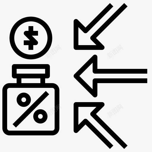 利润投资15线性图标svg_新图网 https://ixintu.com 利润 投资 线性