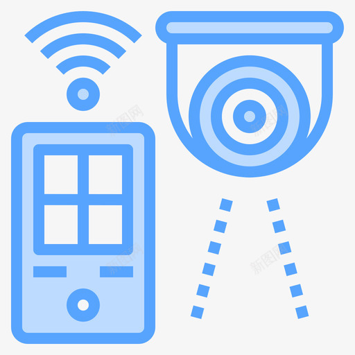 Cctv智能家居81蓝色图标svg_新图网 https://ixintu.com Cctv 智能家居 蓝色