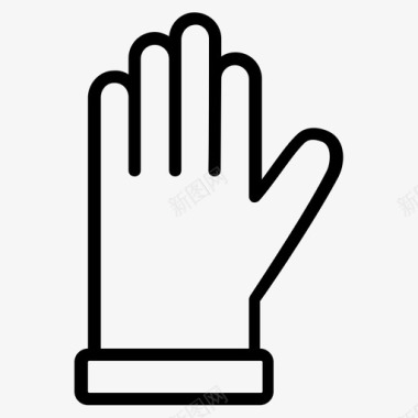 工作手套清洁手套手保护图标图标