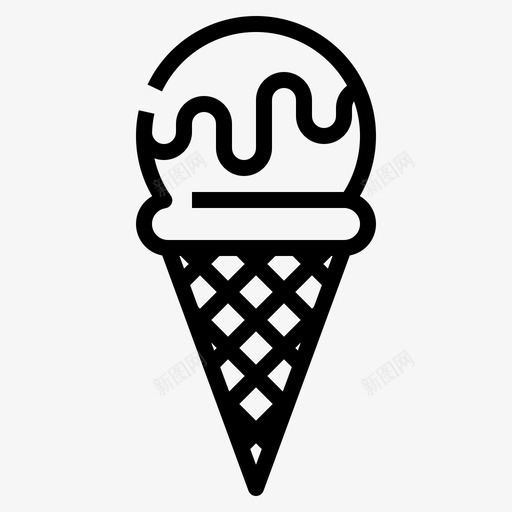冰淇淋冰淇淋34直线型图标svg_新图网 https://ixintu.com 冰淇淋 直线 线型