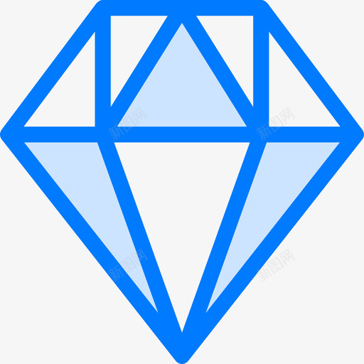 钻石宝石2蓝色图标svg_新图网 https://ixintu.com 宝石 蓝色 钻石