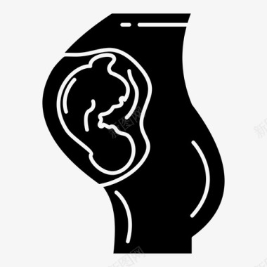 怀孕婴儿胎儿图标图标