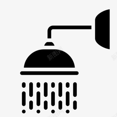 淋浴间浴室清洁图标图标