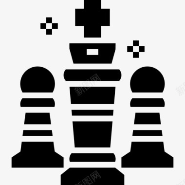 国际象棋策略44填充图标图标
