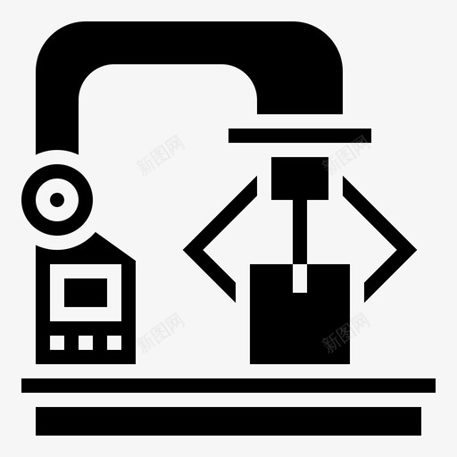 扫描货物检验图标svg_新图网 https://ixintu.com 字形 扫描 批量生产 机器 检验 装运 货物