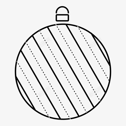 对角线装饰条纹球圣诞节图标svg_新图网 https://ixintu.com 圣诞 圣诞节 对角线 条纹 装饰 装饰品