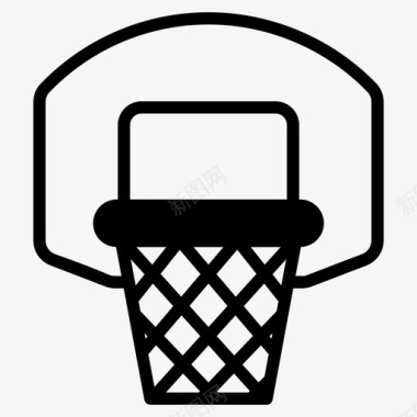 篮球圈篮板篮球球门图标图标