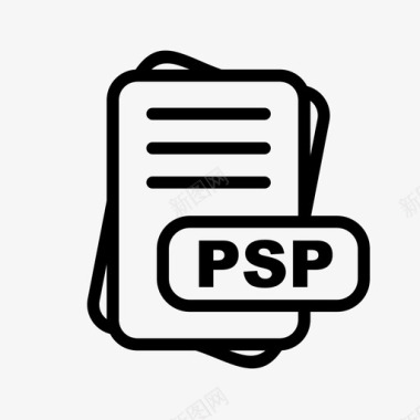 psp文件扩展名文件格式文件类型集合图标包图标