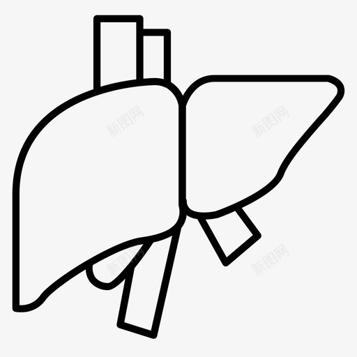 肝脏身体健康图标svg_新图网 https://ixintu.com 人体 健康 医学 肝脏 身体