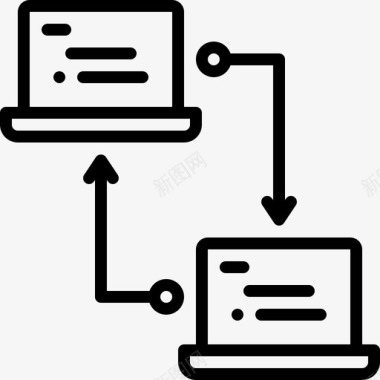 笔记本网络计算机数据图标图标