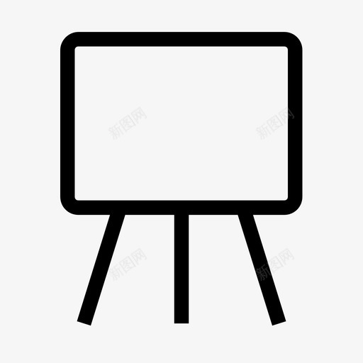 黑板粉笔画架图标svg_新图网 https://ixintu.com 校队 画架 粉笔 黑板