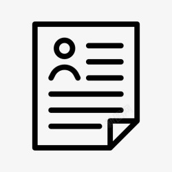摄影简历简历文件纸张图标高清图片