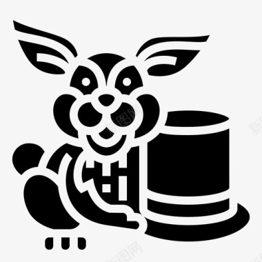 兔子马戏团83雕文图标图标