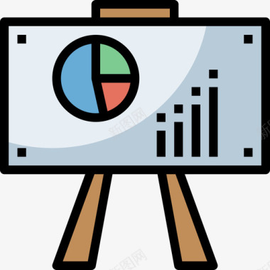 商业与金融数字营销125线性色彩图标图标