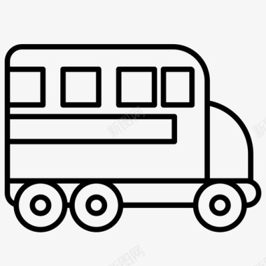 公共汽车汽车巴士公共交通图标图标