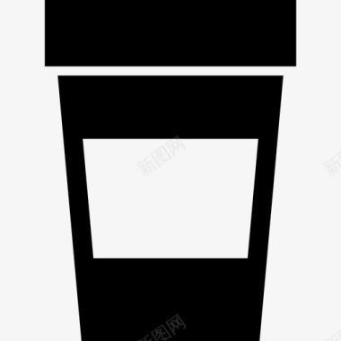 纸板杯咖啡一次性图标图标