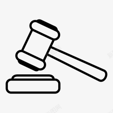法庭木槌法律图标图标