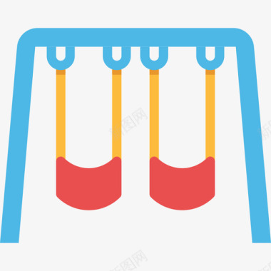 秋千游乐园31平坦图标图标