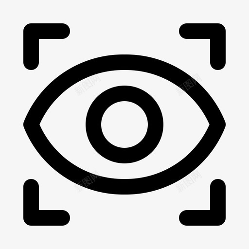 眼睛扫描显示查看图标svg_新图网 https://ixintu.com 扫描 显示 查看 眼睛