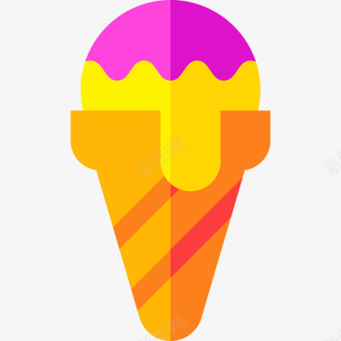 冰淇淋美食35平淡图标图标