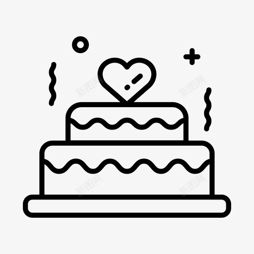 婚礼蛋糕爱情图标svg_新图网 https://ixintu.com 婚礼 爱情 蛋糕