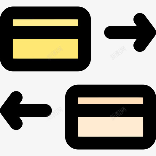 信用卡支付与金融3线颜色图标svg_新图网 https://ixintu.com 付与 信用卡 支付 金融 颜色