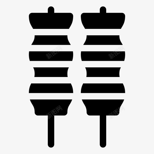 沙爹烧烤肉图标svg_新图网 https://ixintu.com 沙爹 烧烤 雕文 食品 饮料 香肠