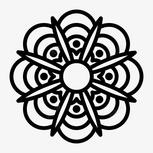 曼陀罗装饰花图标svg_新图网 https://ixintu.com 曼陀罗 装饰 装饰品