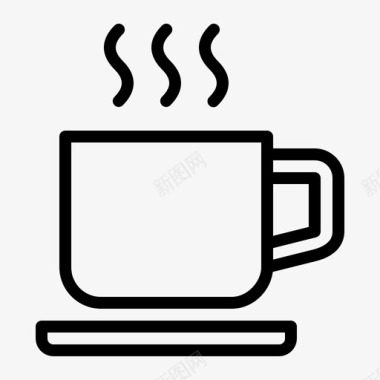 咖啡杯饮料热图标图标