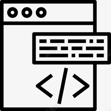 代码web开发49线性图标图标