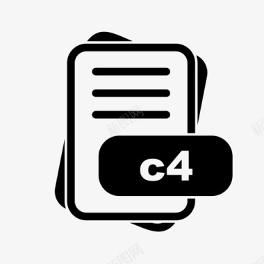 c4文件扩展名文件格式文件类型集合图标包图标