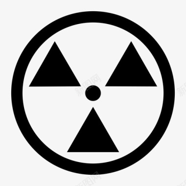 放射性警告标志核图标图标