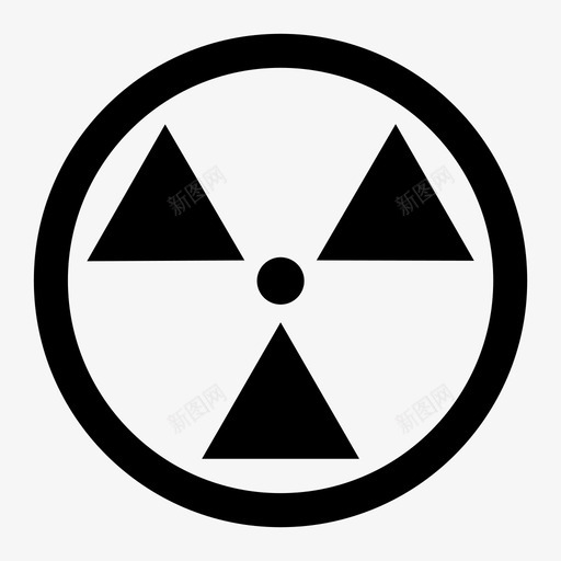 放射性警告标志核图标svg_新图网 https://ixintu.com 放射性 标志 核辐射 警告