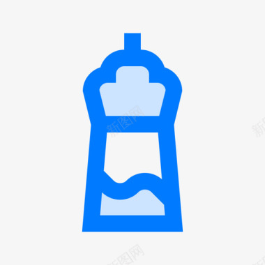 水瓶围栏5蓝色图标图标