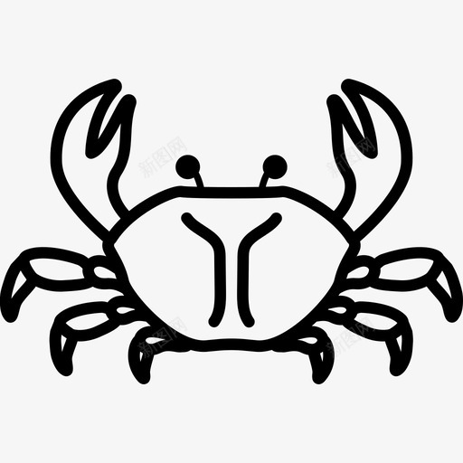 螃蟹动物海鲜图标svg_新图网 https://ixintu.com 动物 海鲜 螃蟹