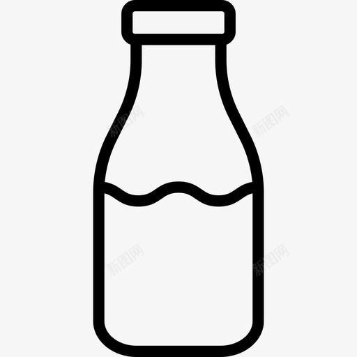牛奶美食10线性图标svg_新图网 https://ixintu.com 牛奶 线性 美食