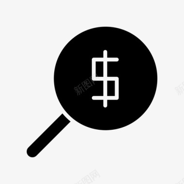 搜索业务查找货币图标图标