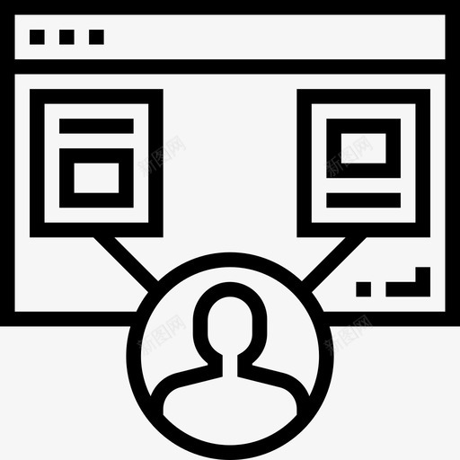 共享搜索引擎优化101线性图标svg_新图网 https://ixintu.com 优化 共享 搜索引擎 线性