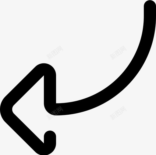 曲线箭头杂项63轮廓图标svg_新图网 https://ixintu.com 曲线 杂项 箭头 轮廓