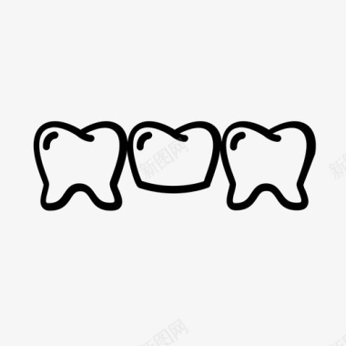 牙桥牙医健康图标图标