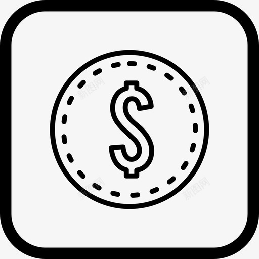 美元硬币现金货币图标svg_新图网 https://ixintu.com 现金 电子商务 硬币 美元 货币